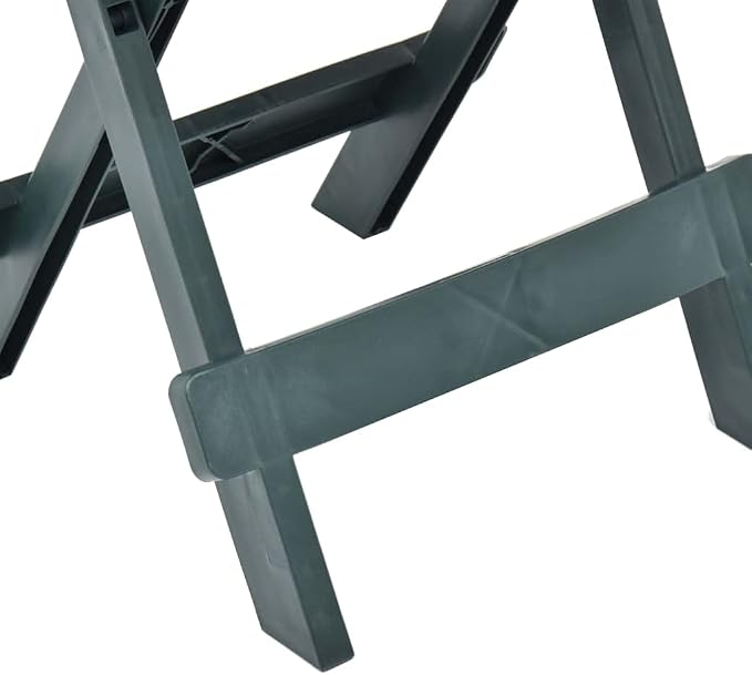 vidaXL Patio Table, Outdoor Side Table, Folding Patio Table, Garden Table for Picnic Camping Porch Deck Lawn Backyard Terrace, Plastic Green
