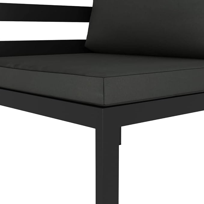 6 Piece Patio Lounge Set,Outdoor Garden Conversation Set,Patio Outdoor Set Suitable Suitable for Patio,Deck,Balcony with Cushions Aluminum Anthracite