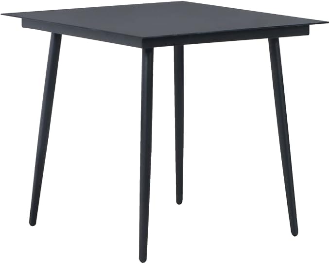 3 Piece Patio Dining Set, Outdoor PVC Rattan Bistro Set with Black Glass Table and 2 Chairs, Small Space Dining Table Set for Garden, Backyard, Balcony and Terrace
