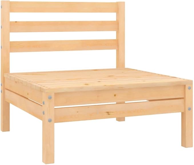 Patio Middle Sofas,Wooden Sofa,Patio Lounge Set,Outdoor Furniture,Patio Conversation Sets,for Garden,Deck,Backyard,2 pcs Solid Pinewood