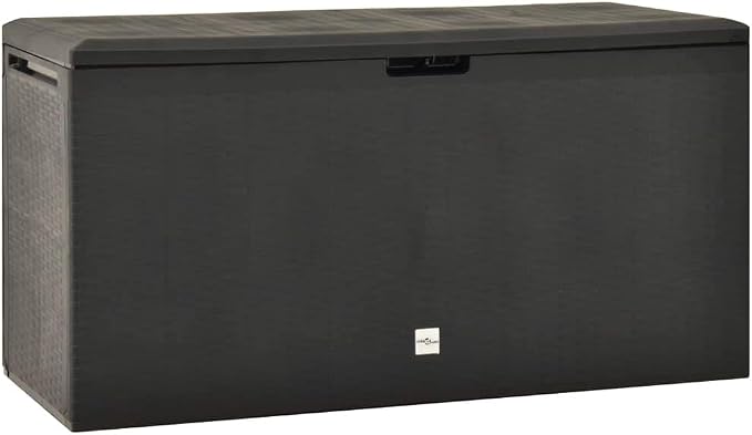Patio Storage Box Anthracite Patio Garden Outdoor Storage Container for Furniture Deck Box 44.9"x18.5"x23.6" (Weight:16.56 lbs) -AA