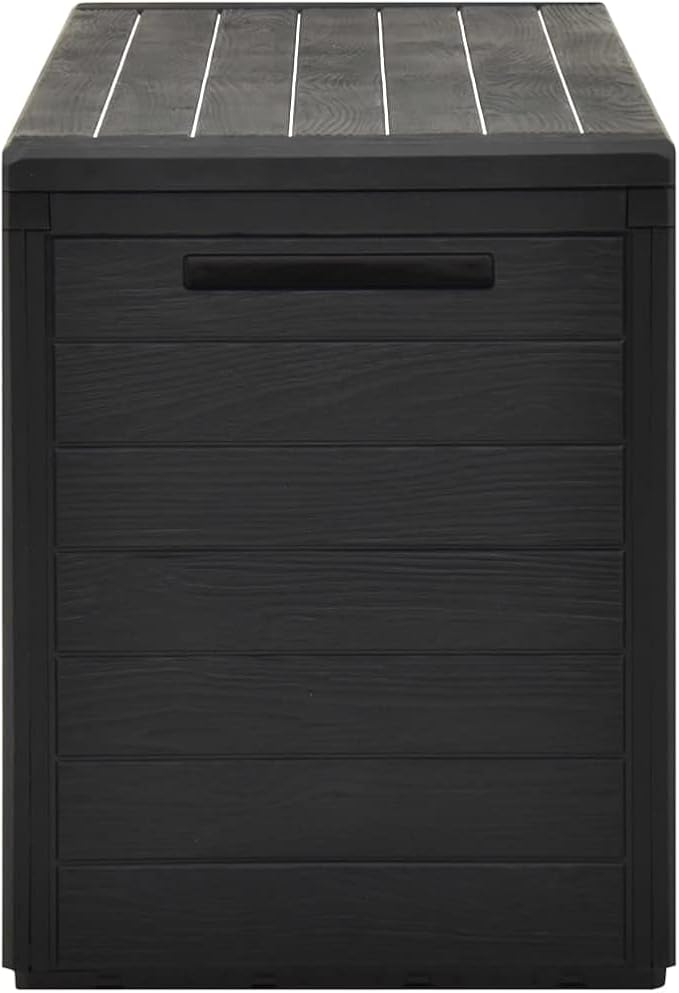 (Fast Shipments) Deck Storage Container, Organization & Outdoor Storage Container for Patio Furniture Pillows, Garden Tools Garden Storage Box Anthracite 45.7"x17.3"x21.7"