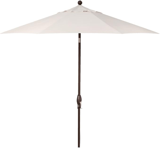 Treasure Garden Deluxe Auto-Tilt Octagon Market Umbrella, 9ft - Outdoor Patio, Deck, Pool, Backyard Stand Alone Umbrella - Heavy Duty w/Bronze Frame & Sunbrella Fabric (Canvas)