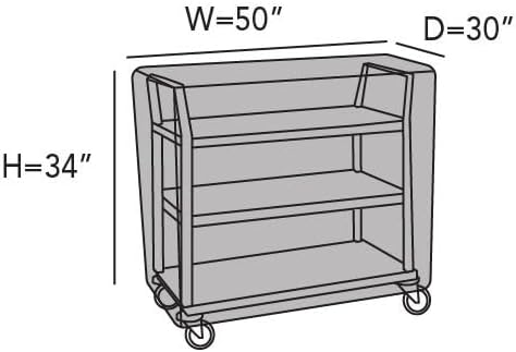 Covermates Prestige Outdoor Serving Cart Cover – Premium All-Weather Patio Furniture Protector with Mesh Vents, Water-Resistant 900D Polyester, Drawcord & Buckle Straps, 50W x 30D x 34H, Clay