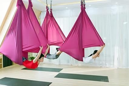 Deluxe Pilates & Yoga Flying Swing Aerial Hammock - Silk Fabric (5mx2.8m)