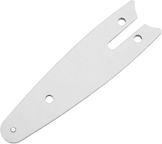 Mini Electric Chainsaw, Rechargeable Handheld Pruning Cutting Tool for Wood Trimming Silver Aluminum Alloy 28cm Chain 13 x 3.2 x 0.3cm Guide Rod 1 Set