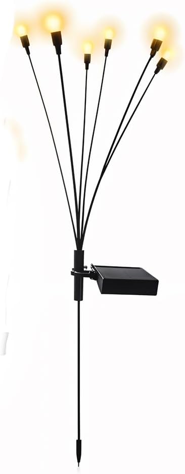 Solar LED Garden Lights - Waterproof Outdoor Decoration with Swaying Motion (8, Warm Light)