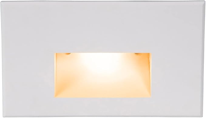 WAC Landscape Lighting, LEDme 120V LED Horizontal Indoor and Outdoor Step and Wall Light Amber 1800K LED in White