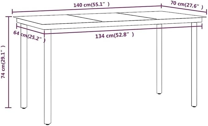 BOWERY HILL 7 Piece Outdoor Patio Dining Set, Glass Tabletop, Durable PE Rattan and Powder-Coated Steel, Gray and Black Finish, Weather-Resistant Garden Furniture for Terrace and Balcony