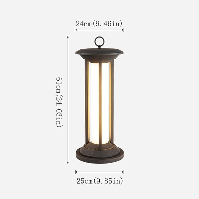 ANALYST Modern Waterproof Lawn Lights Outdoor Garden Patio Yard Lamps External Landscape Path Lights Floor Mount Light Fixture for Villa Porch Walkway Driveway Pathway H24.03in,Modern Wall Sconces