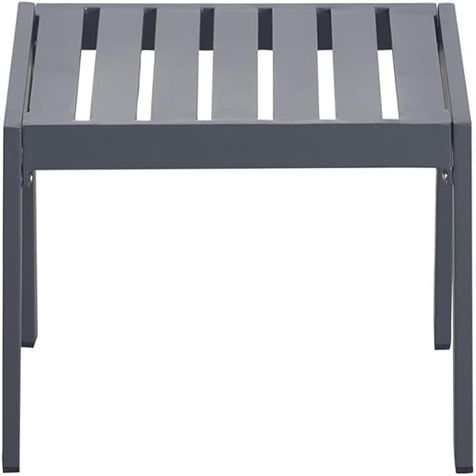 Home Square Outdoor Side Table in Gray Gunmetal Finish - Set of 2