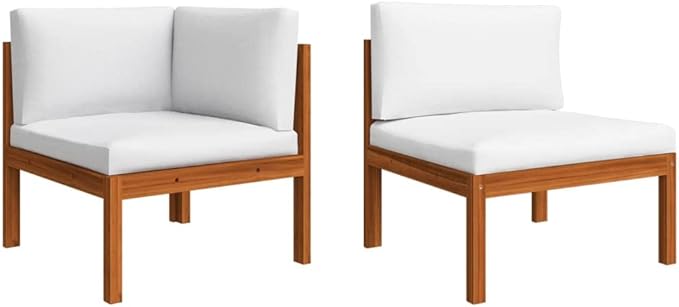 4-Seater Patio Sofa with Cushion.Patio Lounge Set,Outdoor Patio Furniture,Outdoor Chat Conversation Set,for Patio,Backyard,Garden,Outdoor,Solid Acacia Wood