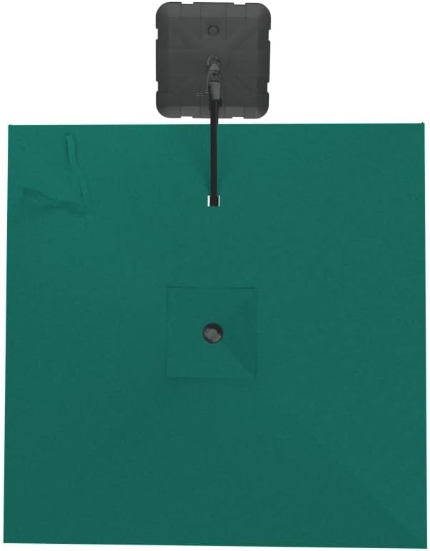 Midtown Umbrellas 9x9 Ft Outdoor Cantilever Patio Umbrella w/Sunbrella Canvas Glacier Fabric - Tilt 360° Rotate Offset Patio, Deck Patio, Backyard & Garden - Black Frame