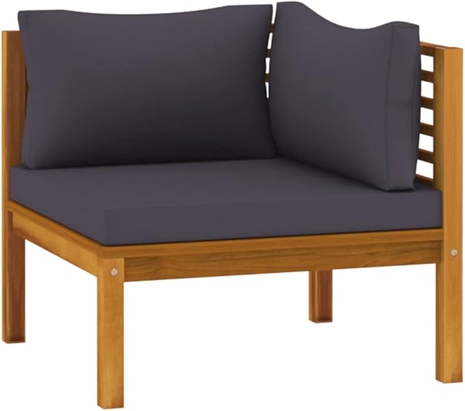 Patio Lounge Set with Cushion,Patio Furniture Sets,Patio Conversation Sets,Outdoor Furniture Sets,for Garden,Backyard,Outdoor,5 Piece Solid Acacia Wood