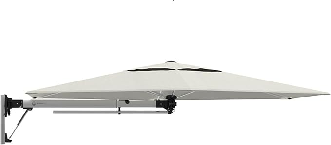 ShadowSpec Retreat Patio Umbrella, Large 9FT Hexagon Wall Mount Umbrella for Balcony, Apartments, And Outdoor Patio