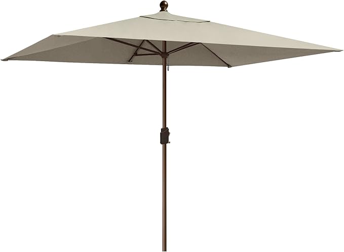 EliteShade USA 10-Year-Non-Fading 6.5x10Ft Rectangular Market Patio Umbrella, UPF 50+ UV Protection Performance Sun Umbrella, Heavy Duty Commercial Grade Outdoor Table Umbrella with Crank, Windproof Vented Top for Garden, Pool, Deck and Outdoor Playset...