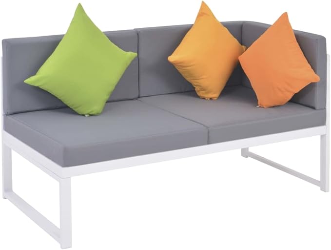 Patio Lounge Set with Cushions,Outdoor Patio Furniture,Conversation Furniture,Patio Furniture Sets,for Terrace,Garden,Backyard,5 Piece Aluminum and WPC