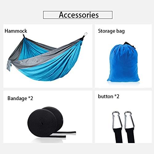 Ultralight Outdoor Camping Nylon Hammock Sleeping Swing Tree Bed Garden Backyard Furniture Hanging Double Hammock Chair Hanging Cushion 3
