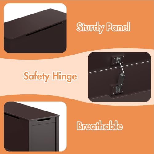 LICOME 30 Gallon Outdoor Storage Deck Box - Weather Resistant, Easy Assembly (Brown-Storage-Box)