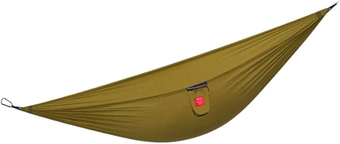 Portable Polyester Hammock with Storage Bag Outdoor Camping Thick Rope Portable Multi-Purpose Tree Hanging Hammock Comfortable(Khaki)