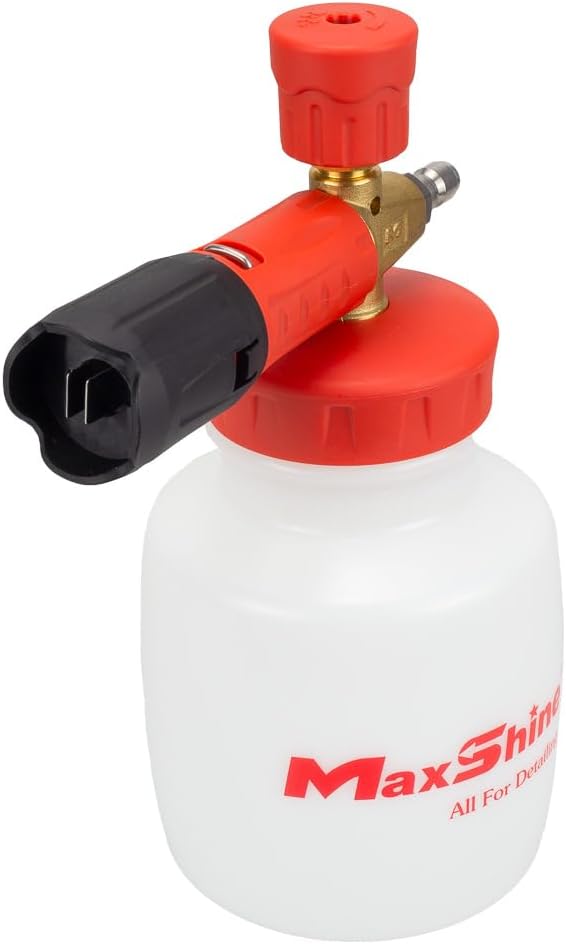 Maxshine Universal Snow Master Foam Cannon - 1/4” Quick Connect, High-Pressure Washer Gun - Ideal for Washing Cars, Trucks, SUVs, RVs & More - Creates Thick Foam, Speeds Up Cleaning, Reduces Wash Time