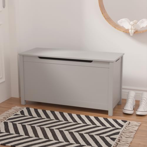 LICOME 30 Gallon Outdoor Storage Deck Box - Weather Resistant, Easy Assembly (Gray-Storage-Box)