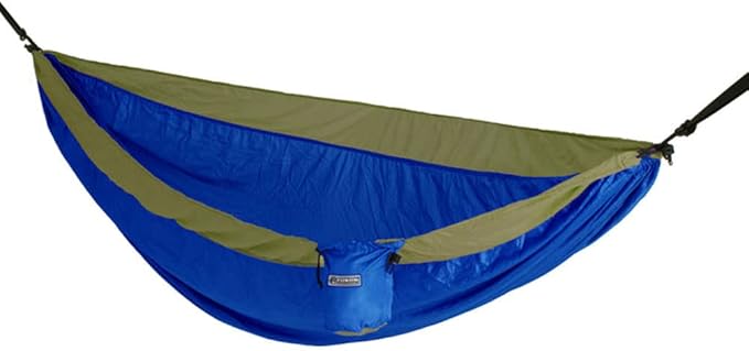 YUKON OUTFITTERS Outdoor Camping Patriot Hammock w/Tree Straps, Royal Blue/Olive