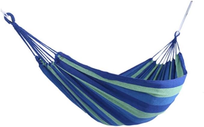 Leadigol Colorful Cotton Hammock,Outdoor Hammock Portable Hiking Single Hanging Bed Garden Hammock Swing Canvas Travel Bed Outdoors Camping Hanging Swing Sleeping Hammock