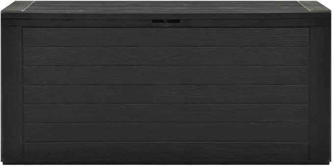Storage Box Anthracite Polypropylene Garden Tool Organizer Outdoor Container for Garden Deck 45.7 x 17.3 x 21.7 in