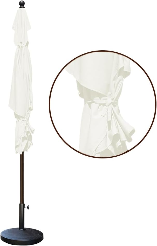 EliteShade USA 10-Year-Non-Fading 6x6Ft Square Market Patio Umbrella, UPF 50+ UV Protection Performance Sun Umbrella, Heavy Duty Commercial Grade Outdoor Table Umbrella with Crank, Windproof Vented Top for Garden, Pool, Deck and Outdoor Playsets, White