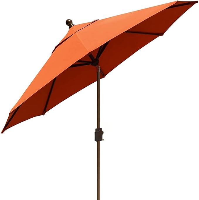 EliteShade USA 10-Year-Non-Fading 10Ft Market Patio Umbrella, UPF 50+ UV Protection Performance Sun Umbrella, Heavy Duty Commercial Grade Outdoor Table Umbrella with Crank & Tilt, Windproof Vented Top for Garden, Pool, Deck and Outdoor Playsets, Rust