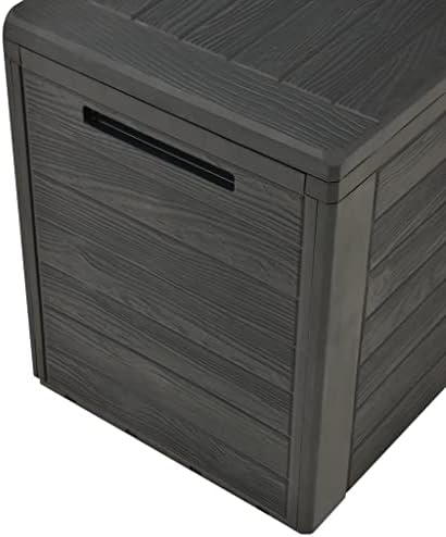 Deck Box, Outdoor Organizer Toolbox for Patio Lawn Poolside Backyard Garden, Indoor Storage Cabinet Lockable (Lock is not Included) - Anthracite - 78x44 cm