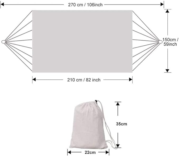 Outdoor hammocks Swing， Recreation Double Hammock Outdoor Camping Travel Hunting Hanging Hammock Bed Swing Hanging Chair Hammock Camping, 200*150cm, White