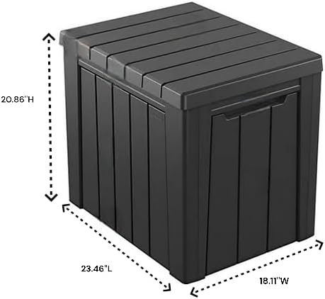 30 Gallon Deck Container,All-Weather Seamless Indoor Comfort Meets Outdoor Durability for Every Environmen (Grey)