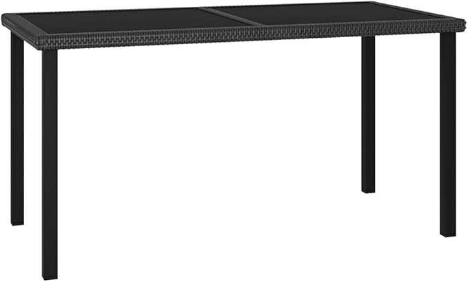 Patio Dining Set,Outdoor Seating Set,Patio Conversation Sets,Patio Table,for The Patio, Deck, Front Porch, Poolside or Balcony Poly Rattan Black