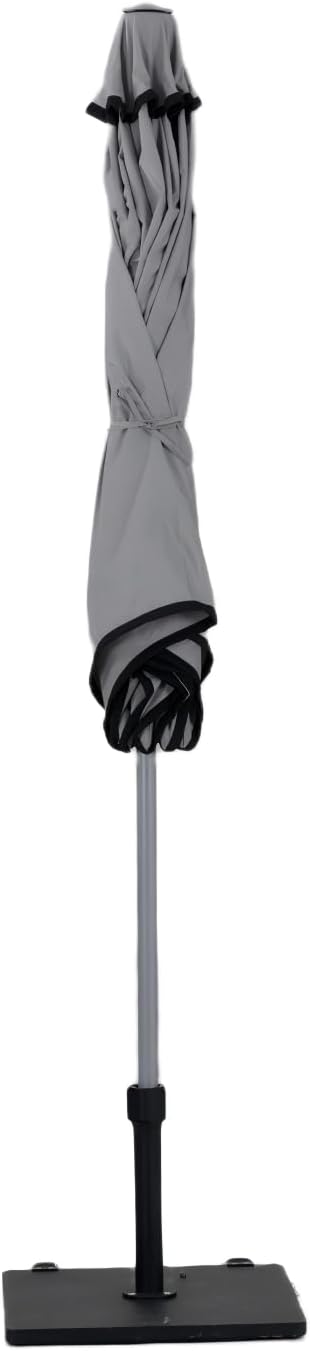 Tempera Patio Umbrellas Arc Edge Outdoor Table Market Umbrellas with Crank & Pust Button Tilt|Auto-Tilt, 8 Steel Ribs, High Color-Fastness Canopy