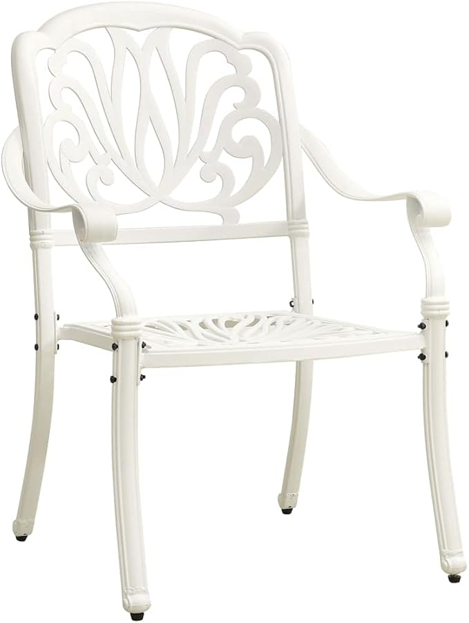 Backyard Furniture Patio Conversation Sets Outdoor Seating 5 Piece Bistro Set Cast Aluminum White Suitable for Swimming Pool, Courtyard, Garden