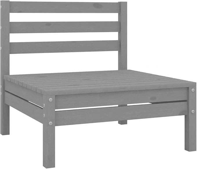 5 Piece Patio Lounge Set, Patio Conversation Set Outdoor Dining Sets Front Porch Furniture Garden Lounge Set for Negotiation Area Garden Exhibition Poolside Solid Pinewood Gray