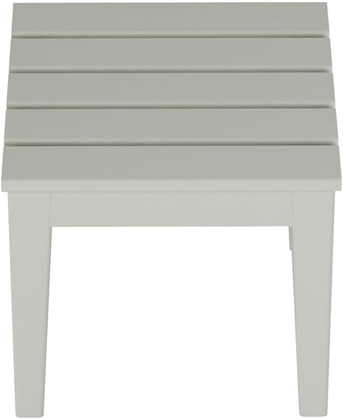 Costaelm Small Outdoor Side Table, Patio End Table Weather Resistant Outdoor Coffee Table, Square Conversation Table for Indoor, Porch, Balcony, Garden, Poolside, Deck, Sand