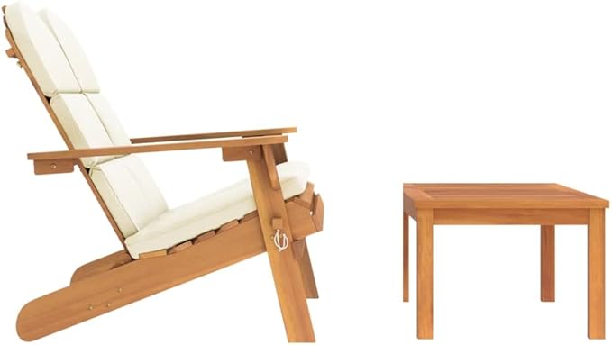 2 Piece Adirondack Patio Lounge Set Solid Wood Acacia, Outdoor Patio Sectional, Outdoor Sofa Set, Furniture Conversation Sets, Outdoor Porch Furniture for Balcony, Yard