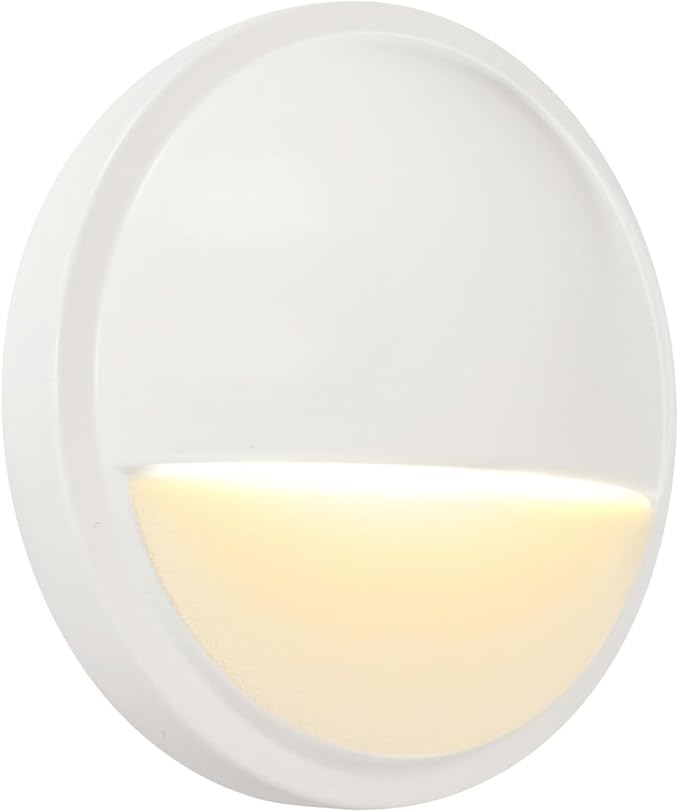 GKOLED Landscape Deck Light, Low Voltage 12V AC/DC Outdoor Patio Lighting, LED 2W Step Light, Die-Casting Aluminium with Matte White Powder Appearance, 6 Pack