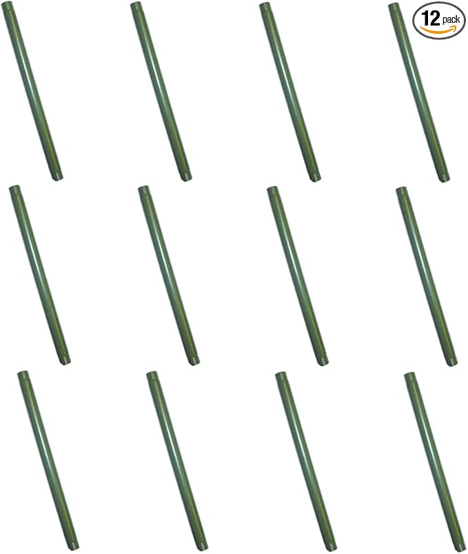 Nuvo 90/1278-12PK 12-Inch x 1/2-Inch Steel Durable Outdoor Landscape Pathway Light Mounting Post, Green