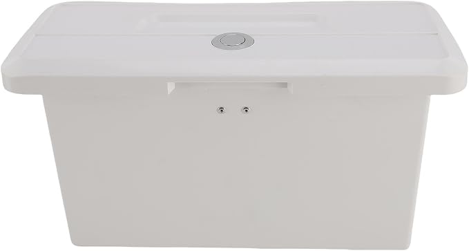 Aramox Marine Deck Storage Box, ABS Lockable Glove Box, Multifunctional Compartment with Dual Cup Holder for Boats and Yachts (White)