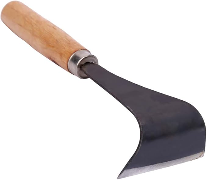 Uonlytech Tree Bark Scraper with Wooden Handle 7.87 Inch Debarking Tool for Garden Tree Bark Removal and Log Peeling Hand Tool for Lawn and Patio Care