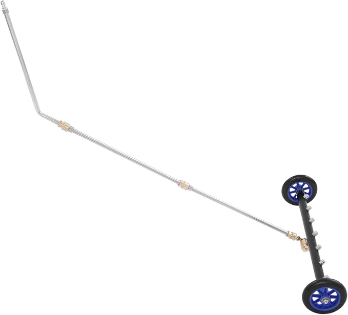 22in Ressure Washer Water Broom, 2 in 1 Pressure Washer Attachment W/ 7 Nozzles, Under Car Pressure Washer Attachment, Universal 1/4 Connector, 4000 Psi for Removing Mud & Sediment Deposits. (Blue)