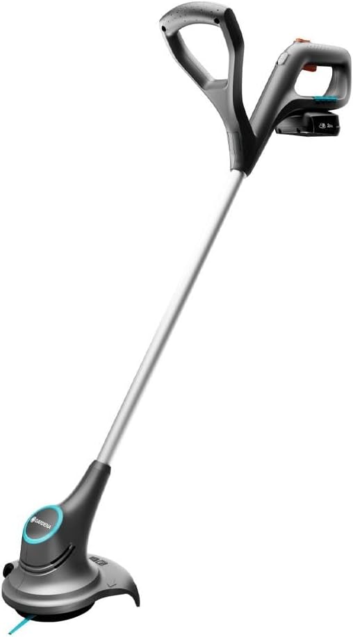 Gardena SmallCut Cordless Trimmer 23/18V P4A Ready-To-Use Set: Grass Trimmer with 230 mm Cutting Circle, Ergonomic Handle, Light Weight, Integrated Replacement Cutting Blade (14702-20)