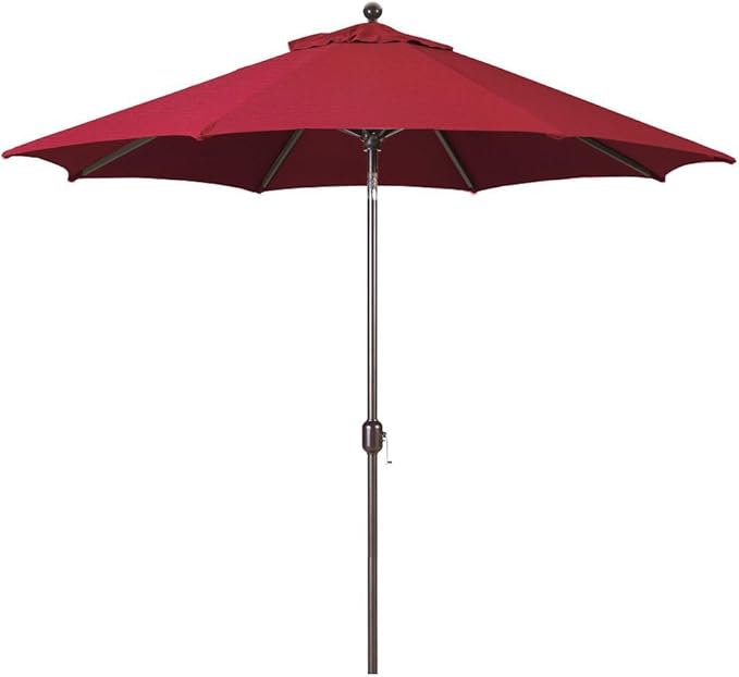 Galtech Backyard Pool Octagon Patio Umbrella, 7.5 FT Market with Auto Tilt, 3 Year Warranty, 90 in Width Coverage (7.5-FT Antique Bronze Frame Sunbrella: Burgundy)
