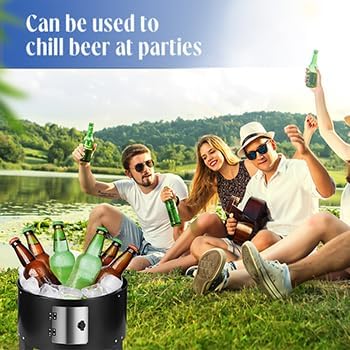 3-in-1 Vertical Charcoal Smoker Grills For Backyard Barbecues, 17 Inch Portable Smoker bbq Grill with Thermometers and 2 Access Doors for Parties Outdoor Camping Cooking (17 Inch)