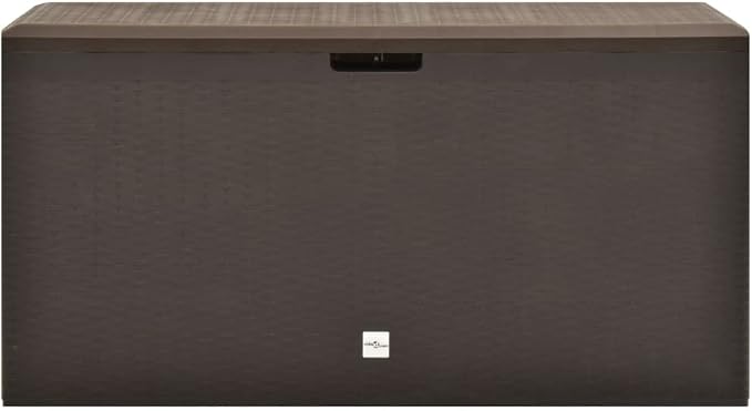Deck Box Large Outdoor Storage for Patio Furniture, PP Garden Tools, Pool Supplies,Outdoor Backyard Patio Storage Deck Box Container, Brown 44.9"x18.5"x23.6"