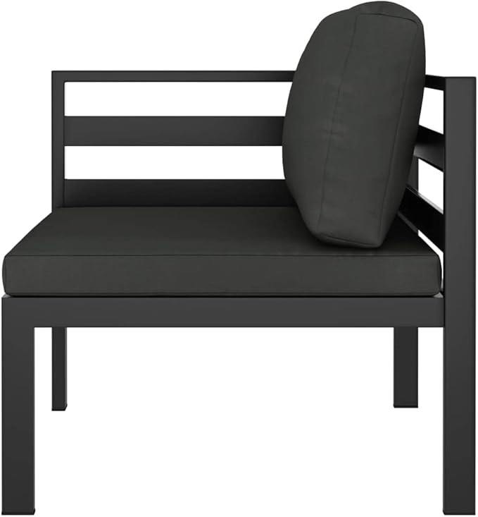 6 Piece Patio Lounge Set with Cushion, Furniture Conversation Sets Piece Patio Set Outdoor Patio Sectional Patio Lounge Set s Aluminum Anthracite
